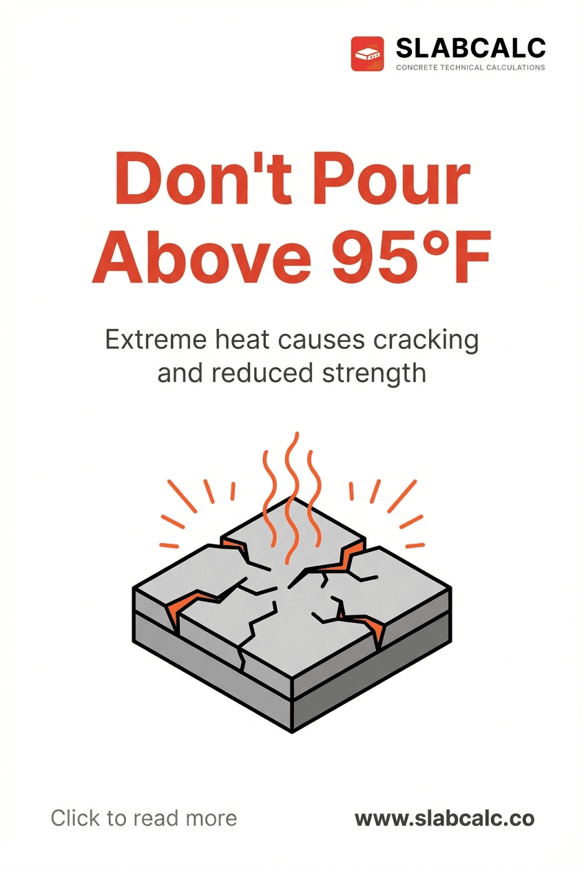 Thermometer showing 95 degrees with cracked concrete surface in background