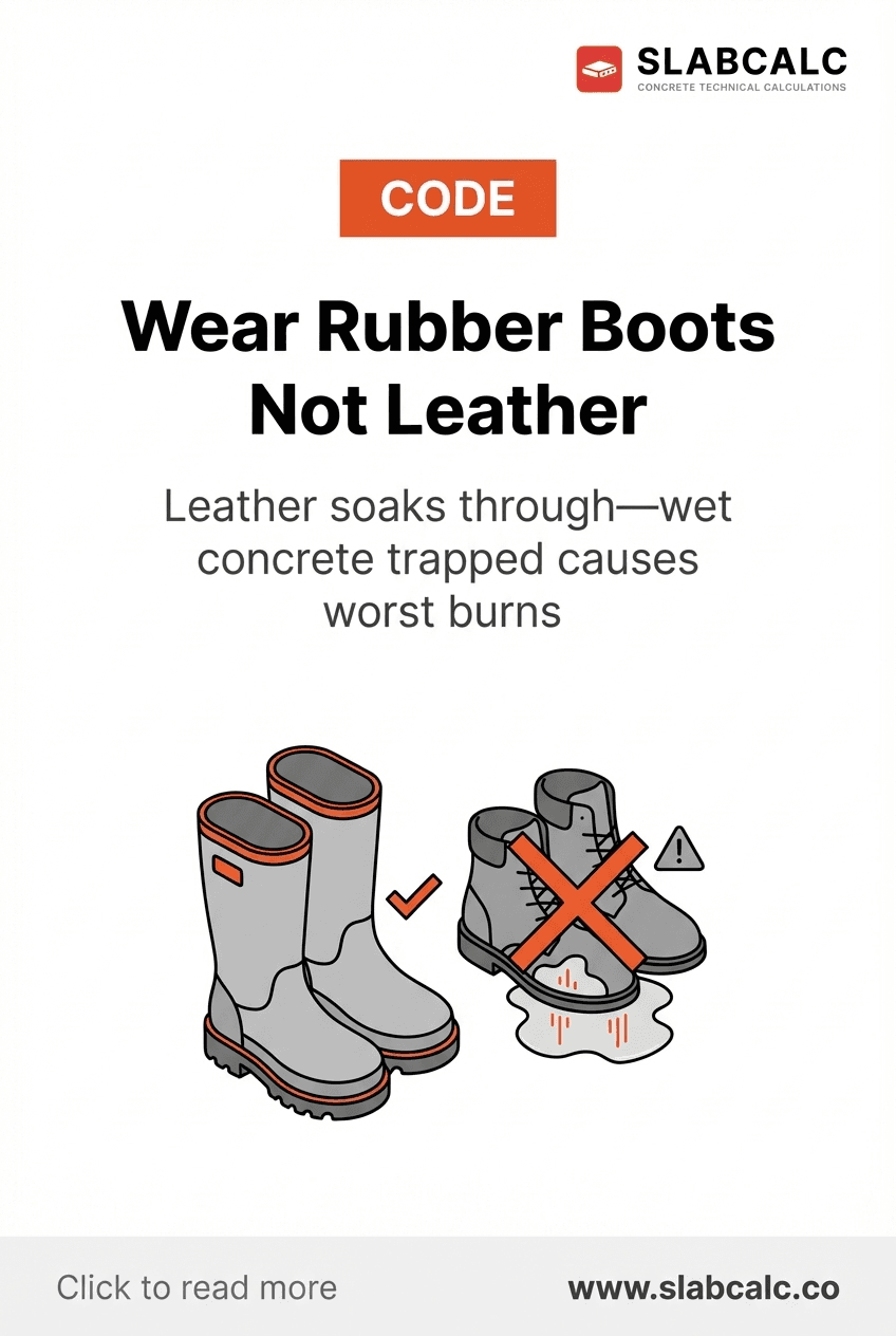 Comparison of rubber boots versus leather boots for concrete work safety
