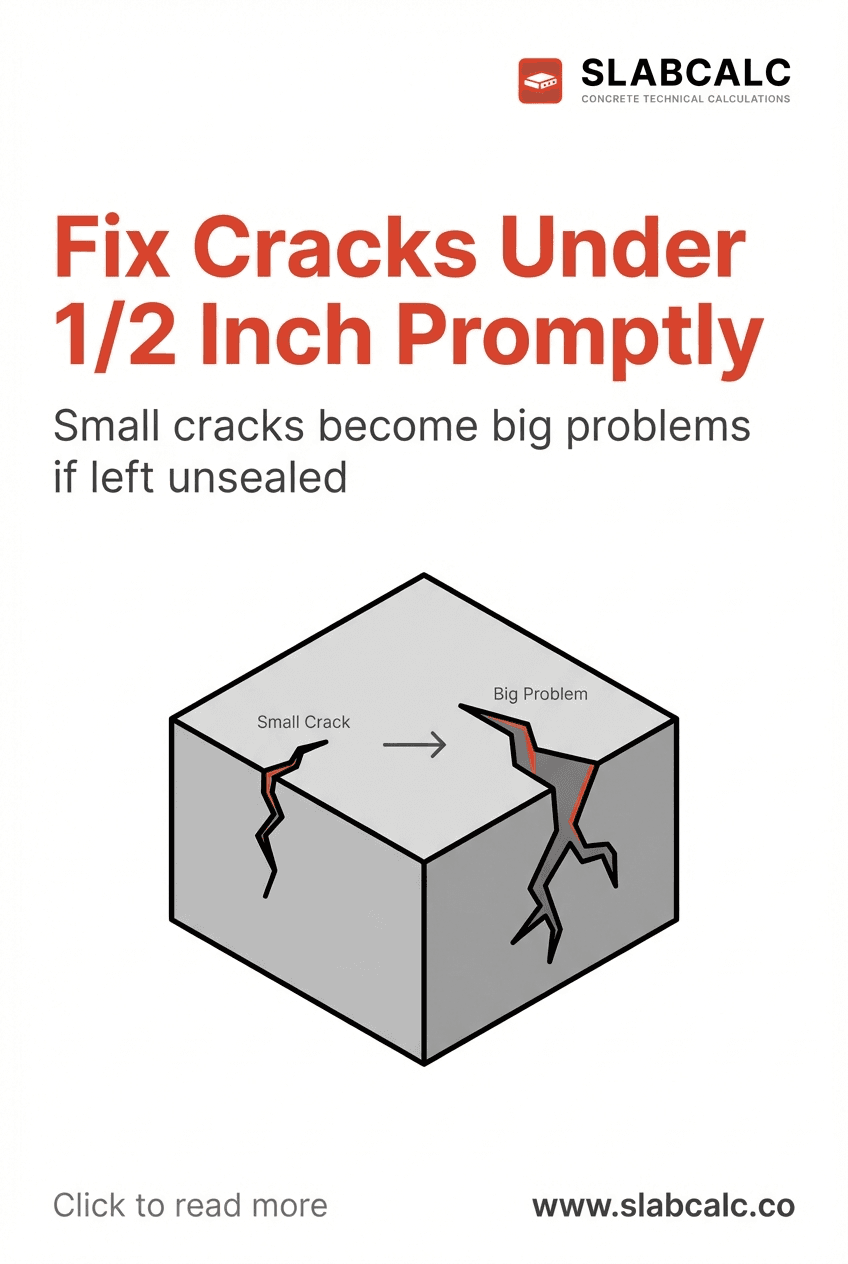 Close-up of sealed hairline crack in concrete with caulk applicator