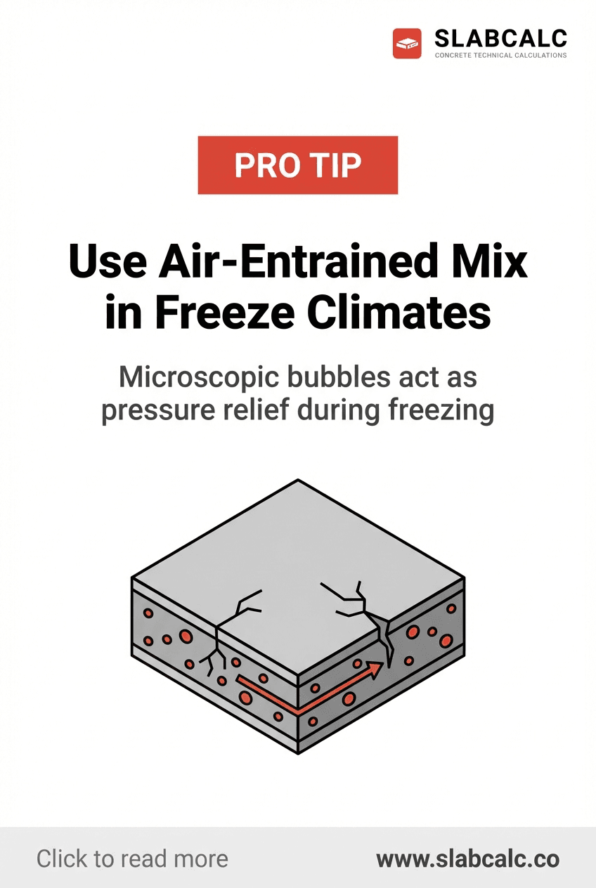 Microscopic air bubbles in concrete cross-section showing freeze-thaw protection mechanism