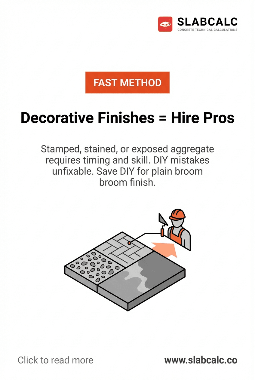 Side-by-side comparison of amateur stamped concrete with poor imprints versus professional stamped patio with consistent detail