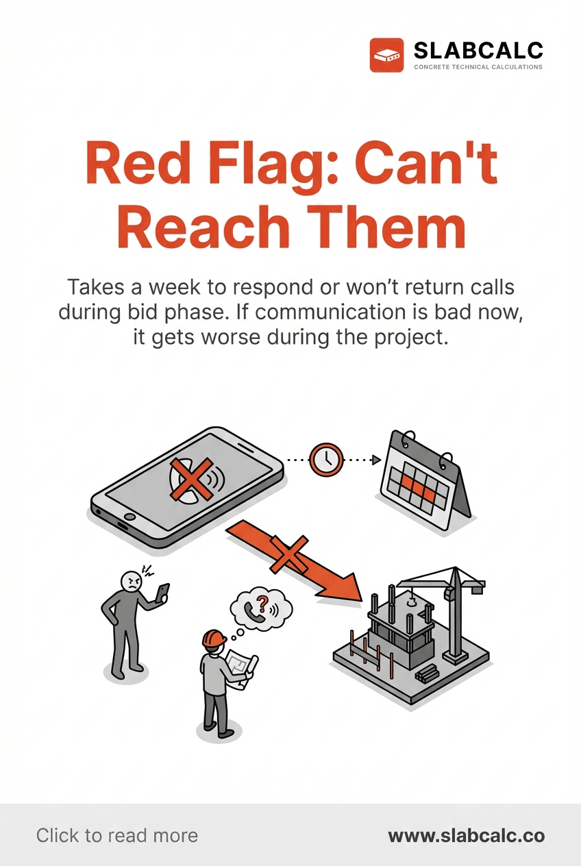 Calendar showing delayed responses and communication delays with contractors