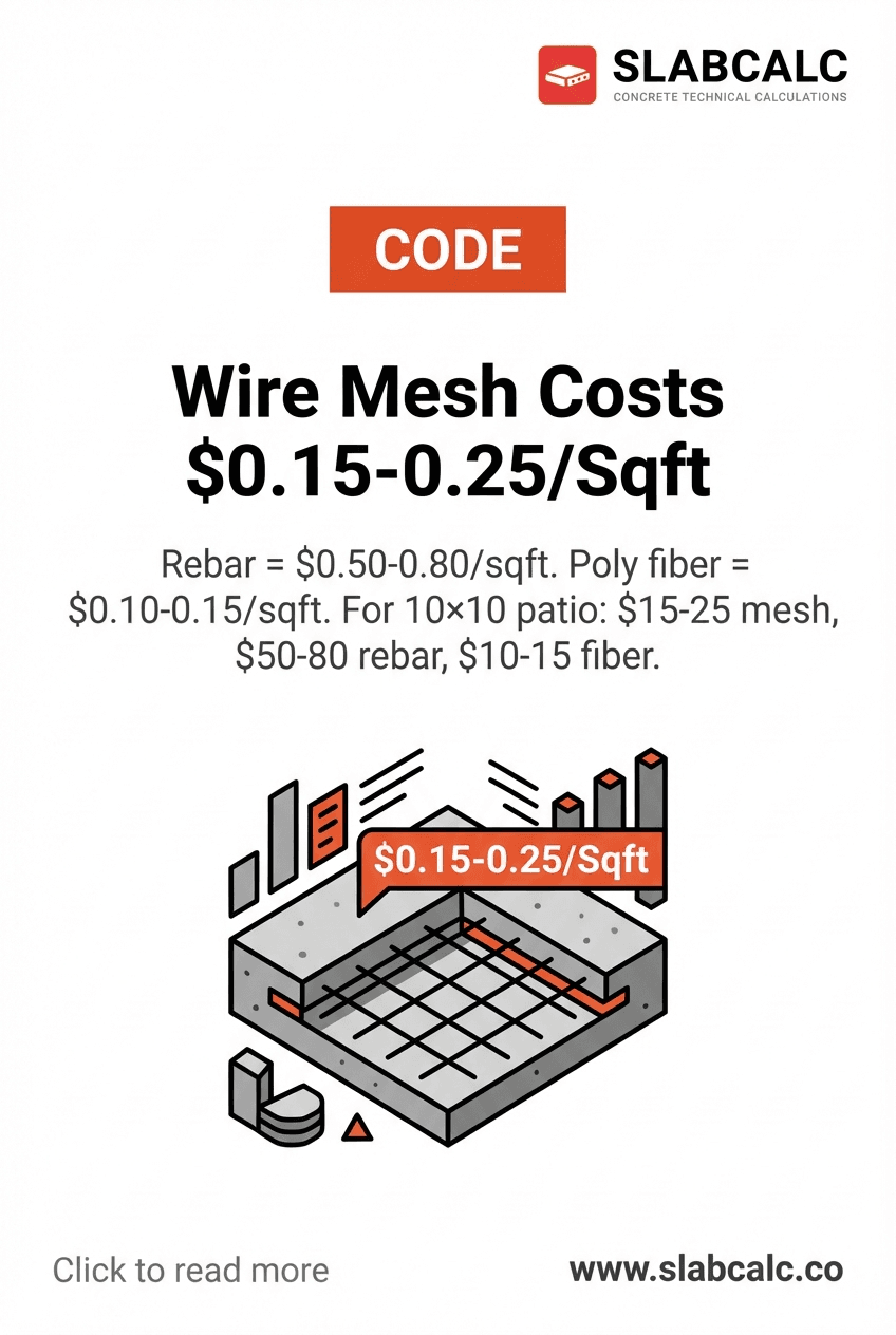 Comparison of rebar grid, wire mesh roll, and fiber reinforcement in concrete slabs